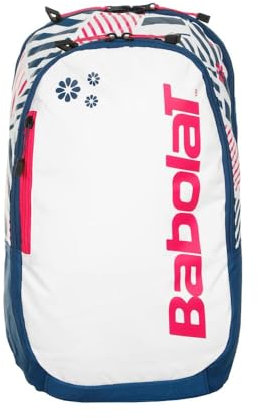Babolat Unisex-Adult Backpack, Tennis Modell Kids, Einheitsgröße, Farbe Blau/Weiß/Rosa, Vielseitige Tasche mit Zwei, Spezielles Fach für Zubehör, Ideal für Kinder, Unique