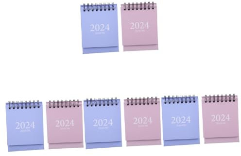 TEHAUX 8stücke Tischkalender Im Minimalistischen Design Spiralbindung Tragbar Dekorativ Für Zuhause Büro Und Schule