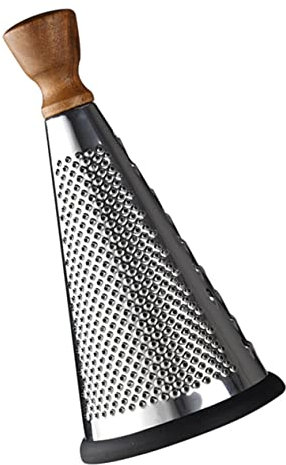 ABOOFAN RâPe À LéGumes En Acier Inoxydable Avec PoignéE En Bois RâPe Conique Multifonctionnelle 9 Pouces Pour Fromage Chocolat Et Cuisine À Domicile