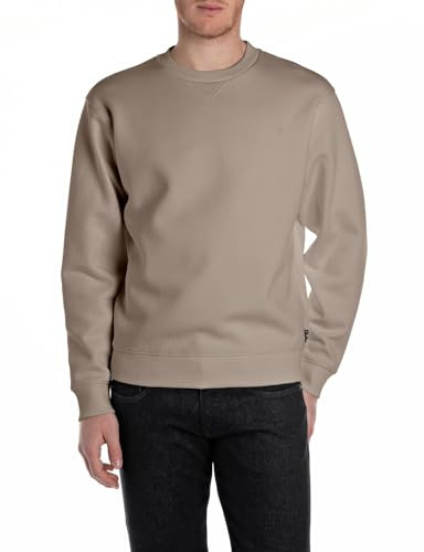 replay basics sweatshirt för män, 829 sten, XS