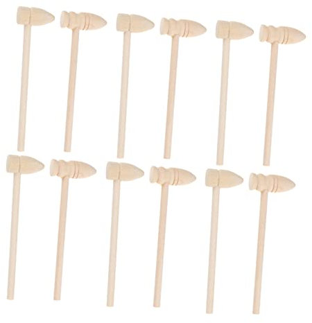 BESTonZON 16stücke Holzhämmer Für Junge Mädchen Mit Meeresfrüchten Cracking Spielzeug Kleiner Schlaghammer Als Schlagspielzeug Mini-holzspielzeug Zum Hämmern