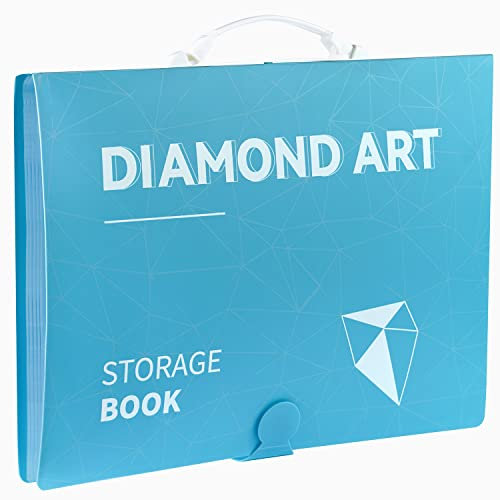 TTPOLONG A3 Aufbewahrungsbuch für Diamantmalerei, Diamant-Kunst-Portfolio-Ordner, 30 Seiten, transparente Taschen, Kunststoffhüllen (42 x 32 cm)