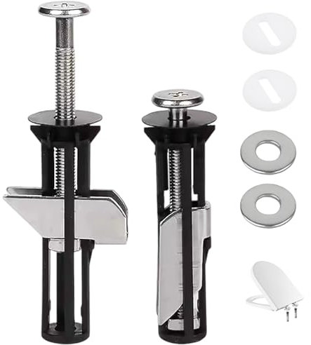 2 pezzi Kit di Bulloni per Sedile WC, Viti per Cerniere in Acciaio Inox, Kit di Viti di Ricambio per Sedile WC, Accessori per La Manutenzione del Coperchio del Wc, Facile da Installare