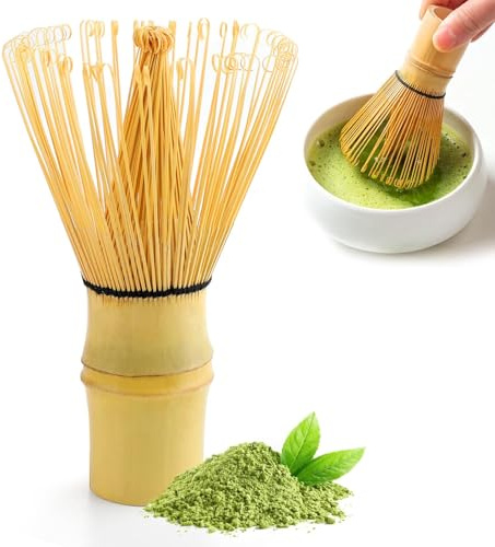 Arvoni Fouet Matcha Bambou 100 Dents, Fouets à Chasen Artisanat Traditionnel, Chasen pour Kit, Fabriqué en Bambou Naturel, Convient pour la Cérémonie du thé