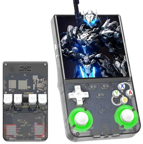 R36 Ultra Consola portátil de Juegos Retro,25 emuladores,20000+Juegos,Pantalla IPS OCA de 4 Pulgadas,Compatible con conexión de Mando,WiFi 2,4GHz,Sistema Linux,Consola de Juegos portátil(Negro 128G)
