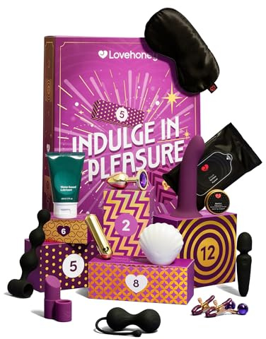 Lovehoney Indulge Advent Calendar 2025 | 12 Day Sex Toy Kit Gift Set for Women | Clitoral Suction Vibrator, G Spot Dildo, Wand, Butt Plug, Lubricant | Erotic Adult Toys for Woman | Worth Over £200