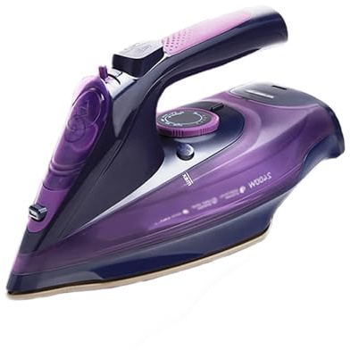 WBRSybUK Ferro da Stiro A Vapore Senza Fili, Ferro da Stiro Elettrico con Vapore, Potenza Vapore Costante 2400 W, 45 G/min, Autopulente, Anticalcare, Antigoccia, con Impugnatura Antiscivolo