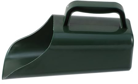 VILLCASE Pala Multifunción de Plástico Verde para Jardín y Flores | Cubo Pala, Cedazo Integrado, Portátil y Resistente al Óxido, para Excavar en Huertos y Vegetales
