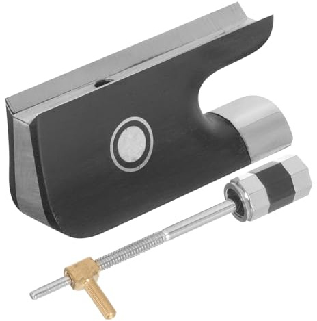 Zerodeko Rana para Violín con Tornillo, Pieza de Violín en Ébano con Cobre Blanco, Tamaño Compacto para Reparación y Práctica, Accesorio para Instrumentos de Cuerda Orquestales, Uso