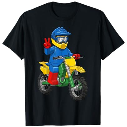 Funny Motorbike Builder Boys Block Building Toys Dirt Bike T-Shirt