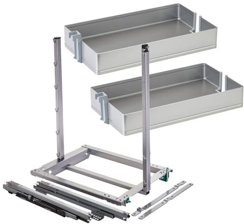 DISPENSA junior III Apothekerauszug silbergrau für Korpusbreite 300 mm | mit ARENA pure Tablaren