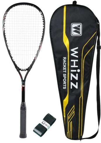 BAIHUALIN WHiZZ Squash Rackets for Adults, Beginners, Recreational Games | Medium Weight, Aluminum, Unique Frame, Larger Sweet Spot, 22-23 lbs Squash Racquet, also for Hobbyists & Daily Exercise.