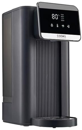 Cooks Professional 2.5L Digital Hot Water Dispenser | Energy Saving Fast Boil Electric Kettle | Adjustable Temperature & Dispense Volume | Descale Function & Water Filter | Dark Grey