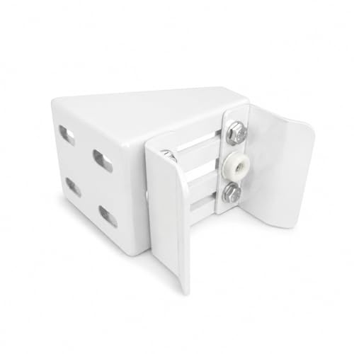 Boîtier en Aluminium quatre points de fixation avec U pour serrure de portail coulissant à encastrer, en applique - Blanc Ral 9016