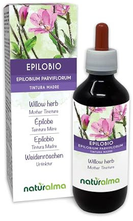 Weidenröschen (Epilobium parviflorum) Kraut Alkoholfreier Urtinktur Naturalma - Flüssig-Extrakt Tropfen 200 ml - Nahrungsergänzungsmittel - Veganer