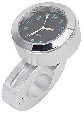 Akozon Motorrad Lenker Uhr 22mm Universal Lenker Uhren Clock Zifferblatt Uhr wasserdichte Stoßfest für Motorräder Fahrrad