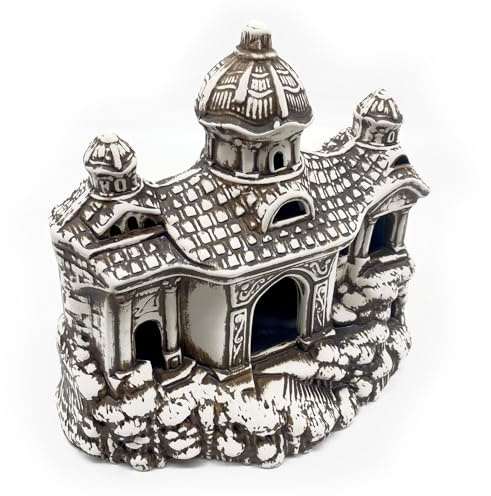 ZooPaul Keramik Deko Dekoration Aquarium Terrarium Ruine Burg Schloss Gebäude 26x15x24cm (L/B/H)