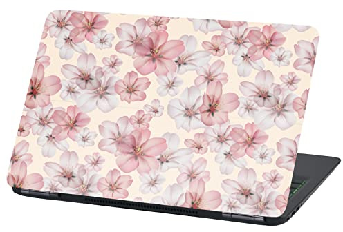 Laptop Folie Cover Abstrakt Klebefolie Notebook Aufkleber Schutzhülle selbstklebend Vinyl Skin Sticker (LP70 Kirschblüten, 15 Zoll)