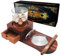 Crefun CK2631,Portacenere per sigari in legno, con accessori per sigari da uomo, accessori per whisky, ufficio, con portacenere staccabile cassetto tagliasigari e 2 porta sigari