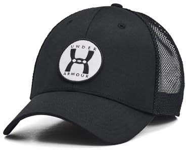 Under Armour Hombre Sportswear Trucker, Gorra Suave y cómoda para Hacer Deporte y Entrenar, Gorra para una sensación Fresca y secaBlack/Black/White,OSFM