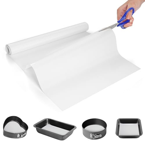 Winter Shore Rotolo Tappetino Silicone Forno Riutilizzabile - Tappeto Silicone Forno Antiaderente da 30 cm x 2,5 m - Per Alimenti, Senza BPA - Per Forno, Friggitrice, Lavastoviglie e Congelatore