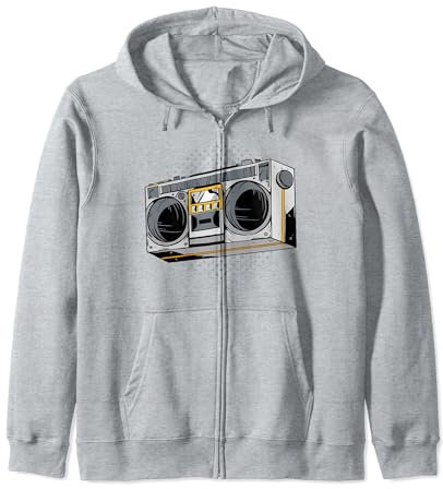 Vintage Radio 80s 90s Kassettenspieler Kapuzenjacke
