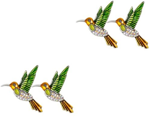 VALICLUD 4stücke Vintage Hummingbird Brosche Für Damen Modische Corsage Kreatives Kleidung Accessoire Einzigartiges Design Für Besondere Anlässe Und Alltagsmode
