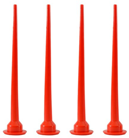 30cm Silicone Cones Nozzles, 4PCS Plastic Cones Nozzles, Red Caulk Nozzle Tip, Caulking Nozzle Applicator Caulking Gun Extension Tips, Caulk Nozzles Applicator for Sausage Caulking Gun (B)