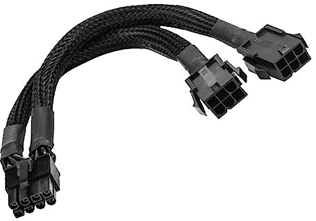 MONOJLY 8Pin Male to Dual 6 Pin Female Cable Adapter 20cm CPU 8Pin To Graphics Video Card PCI-Express Power Splitter Cable