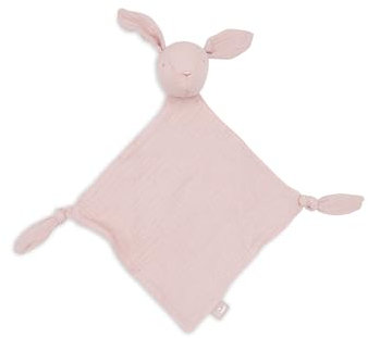 Jollein Schmusetuch Baby - Bunny Ears, Wild Rose - Schnullertuch - 100% Baumwolle - Schnuffeltuch - Altrosa