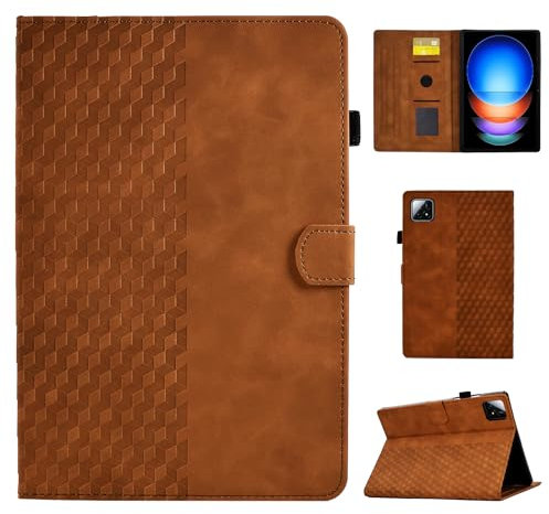 CASAFUNY Case for Xiaomi Pad 6S Pro 12.4 inch Tablet 2024 Protective Case Multi-Angle Stand Shockproof Tablet Case Cover for Xiaomi Pad 6S Pro 12.4 2024, Brown
