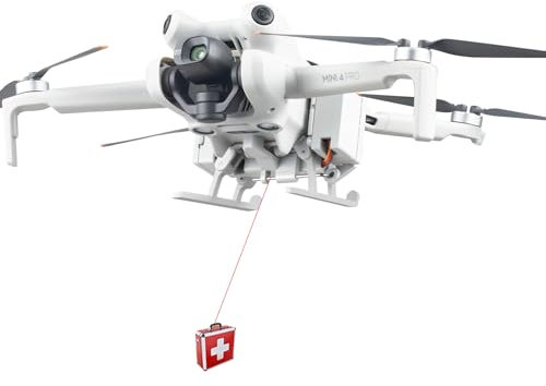 Dispositivo di trasporto di consegna del carico utile del lanciatore del drone per DJI Mini 4 Pro Dispositivo di rilascio di goccia del lanciatore di pubblicità del dispositivo di rilascio di nozze