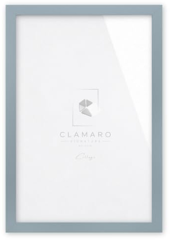 CLAMARO Bilderrahmen Collage, MDF Holz, Lichtgrün Pastell, 45 x 100 cm | Handgefertigt in Deutschland, Profilbreite 30 mm, inkl. Rückwand und Zackenaufhänger, für Hoch- und Querformat, eckig