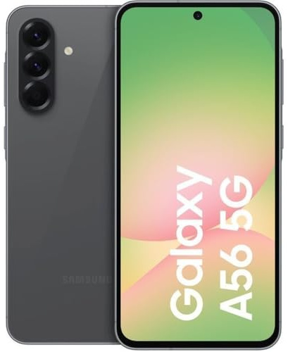 Samsung Galaxy A56 5G, Smartphone Android, 256 Go, Chargeur Secteur Rapide 25W Inclus, Smartphone déverrouillé, Graphite, Version FR