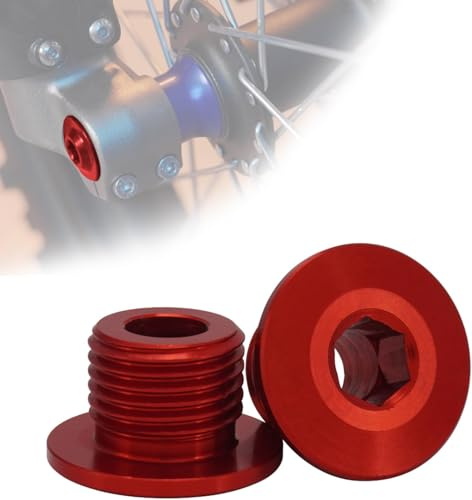 2PCS Motorcycle Front Wheel Axle Nut Screw for Light Bee, M16*1.5P, Red | Axle Lock Nut Bolts, For Electric Bike, Surron Sur-Ron Sur Ron Light Bee X/S/L1E, X160/X260
