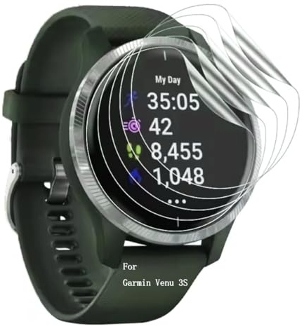 nvskvd Schutzfolie für Garmin Venu 3S, 6 Stück | Hydrogel Folie TPU Displayschutzfolie Klar HD Weich TPU Hydrogel Film Screen Protector