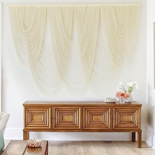 Macrame Wall Hanging Large Macrame Wall Decor Yarn Art 57 W x 41 L For Headboard Bedroom Living Room Craftsmanship Fiber Home Art