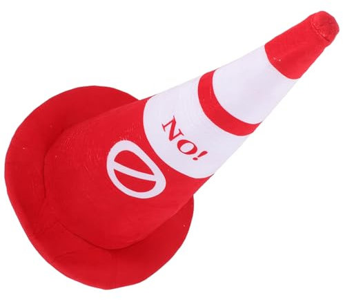 TOYANDONA Sicherheitskegel-kappe Plüsch-verkehrskegel Kopfbedeckung Für Cosplay Halloween Karneval Party Foto-requisiten