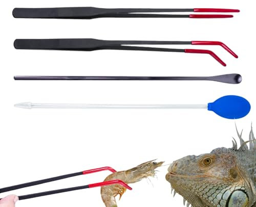 Generisch Fütterungszange für Reptilien, Reptilienfütterungspähte | Fütterung der Zange für Schlangen,Feeder -Klemmwerkzeuge für Lange Griffe für Eidechsen bärtige Schlangeschildkröten Spinne