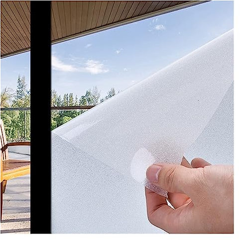 Fensterfolie Milchglas-Fensterfolie, Sonnenschutzfolie for Zuhause, Nicht klebende, statisch haftende Badezimmertürverkleidung Glasfolie(30x100cm)