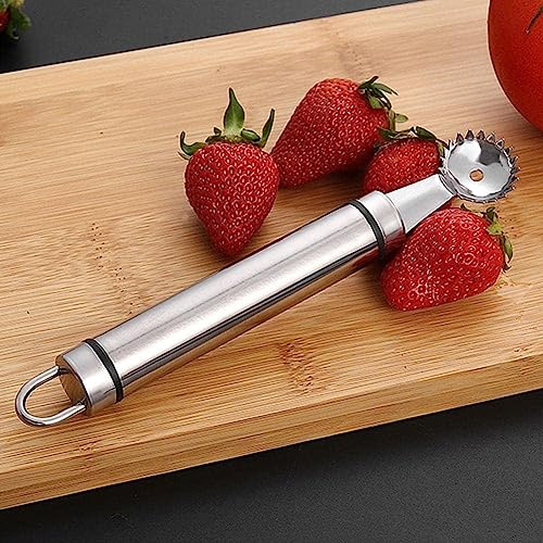 Stainless Steel Strawberry Huller and Tomato Stem Corer Tool Multi-Function Stainless Corer and Pitter Remover for Strawberry Gadgets Kitchen Tool Blade Craft Fruit Tools