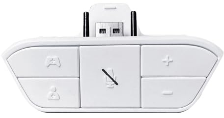 Player Stereo Headset Adapter for Xbox One/One S/Elite 1&2/for Xbox Series X|S Controllers, Mic CD Headphone Adapter for Xbox One Controller, Audio Kit for Xbox Series S|X X One Players, White