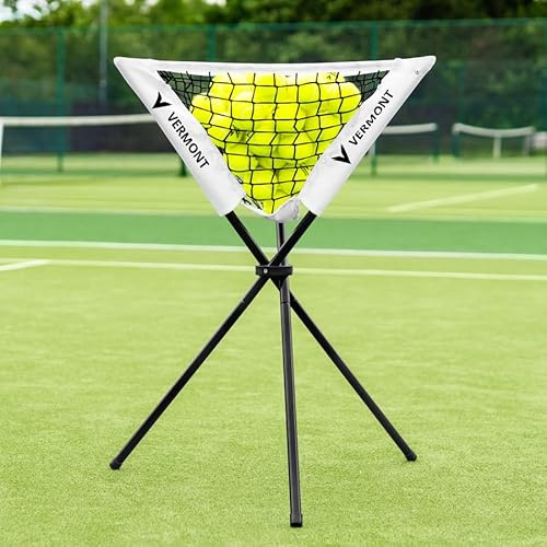 Vermont Cestino pieghevole portatile per palline - Cestino pieghevole leggero per la conservazione di palline da tennis - Può contenere fino a 80 palline da tennis