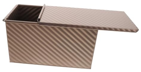Alipis Molde para Pan con Tapa de Acero al Molde Antiadherente para Tostadas y Pan Casero Resistente y Reutilizable para Repostería y Panificación