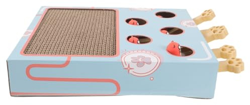 JUMPLAWN Interaktives Batteriebetriebenes Katzenspielzeug Mit Kratzbrett Kratzkissen Für Katzen Stressabbau-Spielzeug Trainingsspielzeug Für Kätzchen
