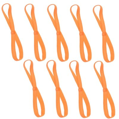 GANAZONO 9 Diademas Elásticas Antideslizantes Paquete de 9 Piezas Color Naranja, Material de Tela para Correr y Yoga para Ejercicio y Fútbol Unisex