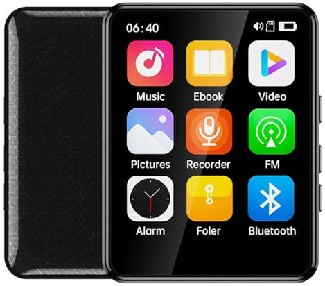 Allayu Enceinte MP3 Bluetooth Hi-FI, étanche, avec Enregistrement, idéale pour Les Voyages et la randonnée, Noir, 64 Go