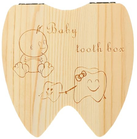 LIFKOME Caja Organizador de Recuerdos para Niños de Plástico para Dientes de Leche Compartimentos para Guardar Dientes Deciduos y Objetos Pequeños