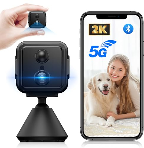 Vutlace Spy Camera 5G WiFi Hidden Camera with Night Vision, 2K HD Indoor Security Camera featuring Motion Detection and Night Vision for Baby/Pet Monitoring and Home Security