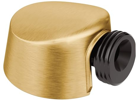 Moen Brushed Gold Round Drop Ell Handheld Shower Wall Connector, A725BG